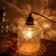 Moulded glass globe walk-in lamp