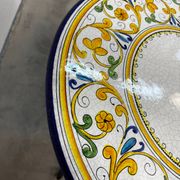 Outdoor table signed Grandi Maioliche Ficola hand-painted Italy