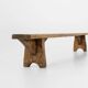 Mid century low wooden bench, France ca. 1850
