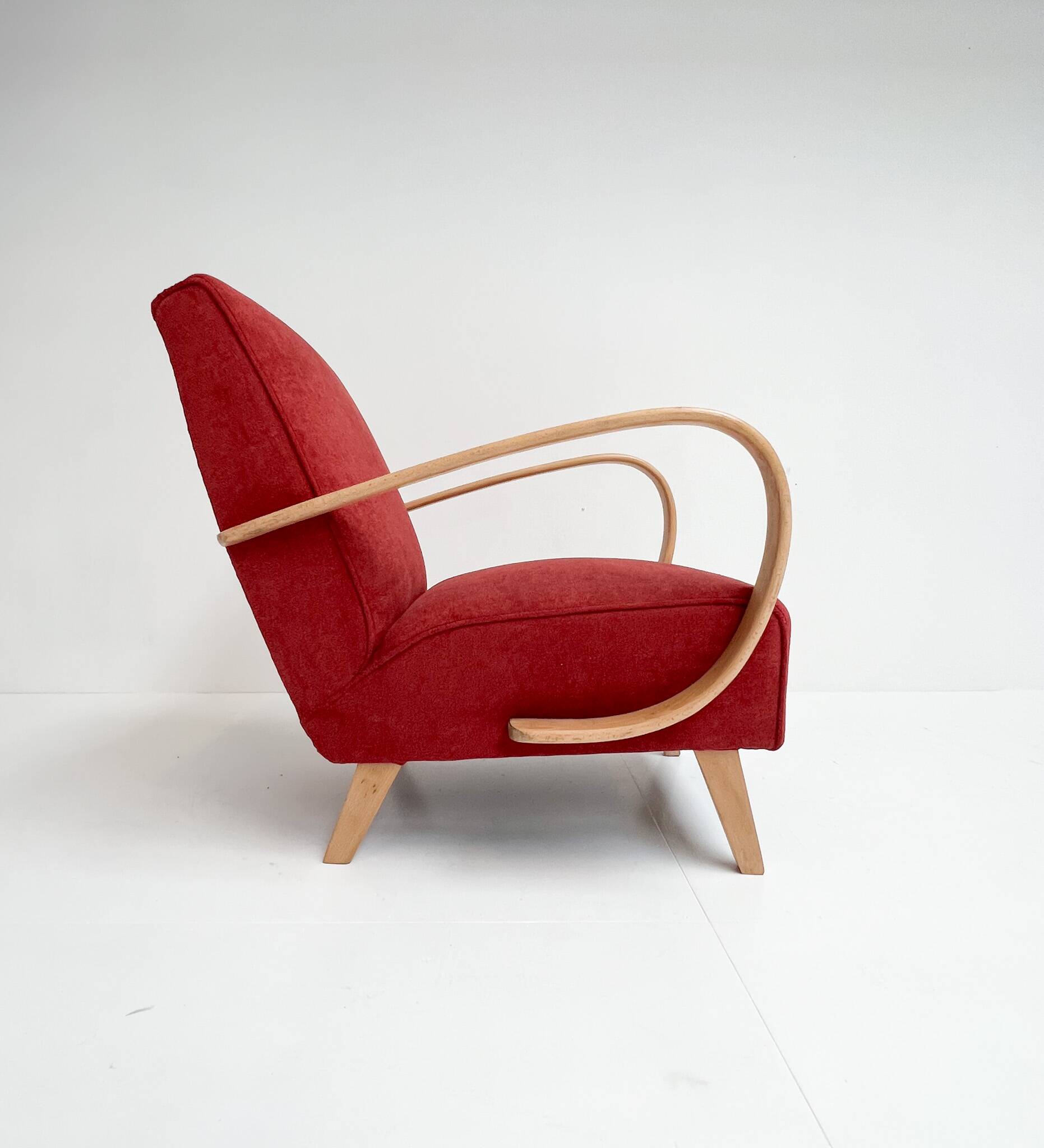 Renovated Jindrich Halabala armchair, 1950s