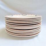 HBCM Pauline pattern dinner plates in orange and black