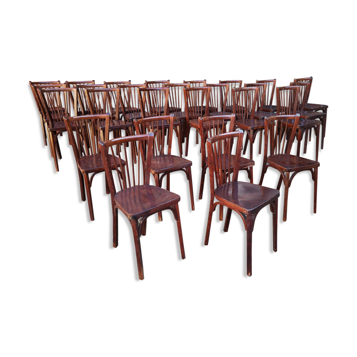 Lot de chaises Baumann N°12