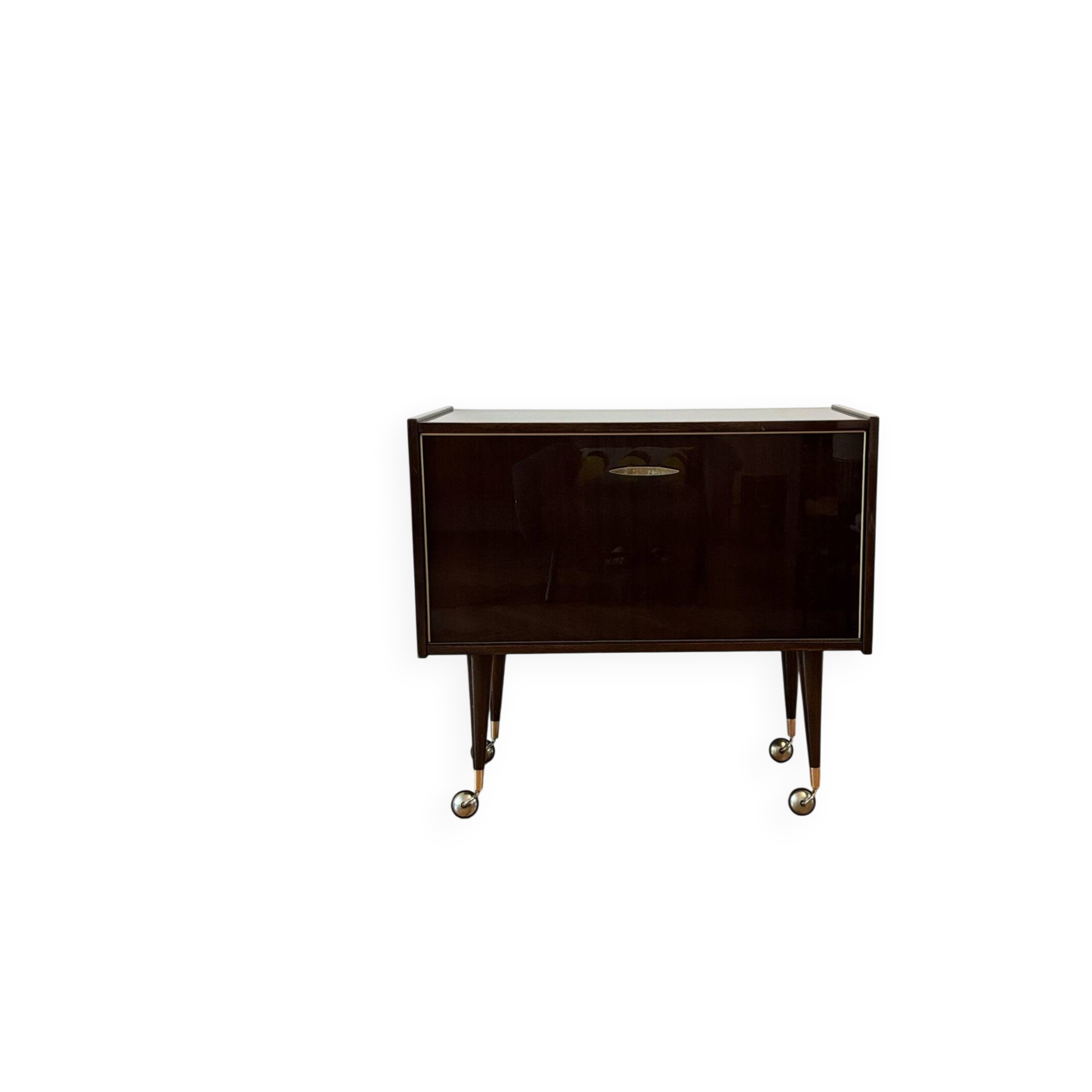 1960s bar cabinet on wheels