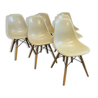 6 chaises DSW de Charles & Ray Eames pour Herman Miller 1965