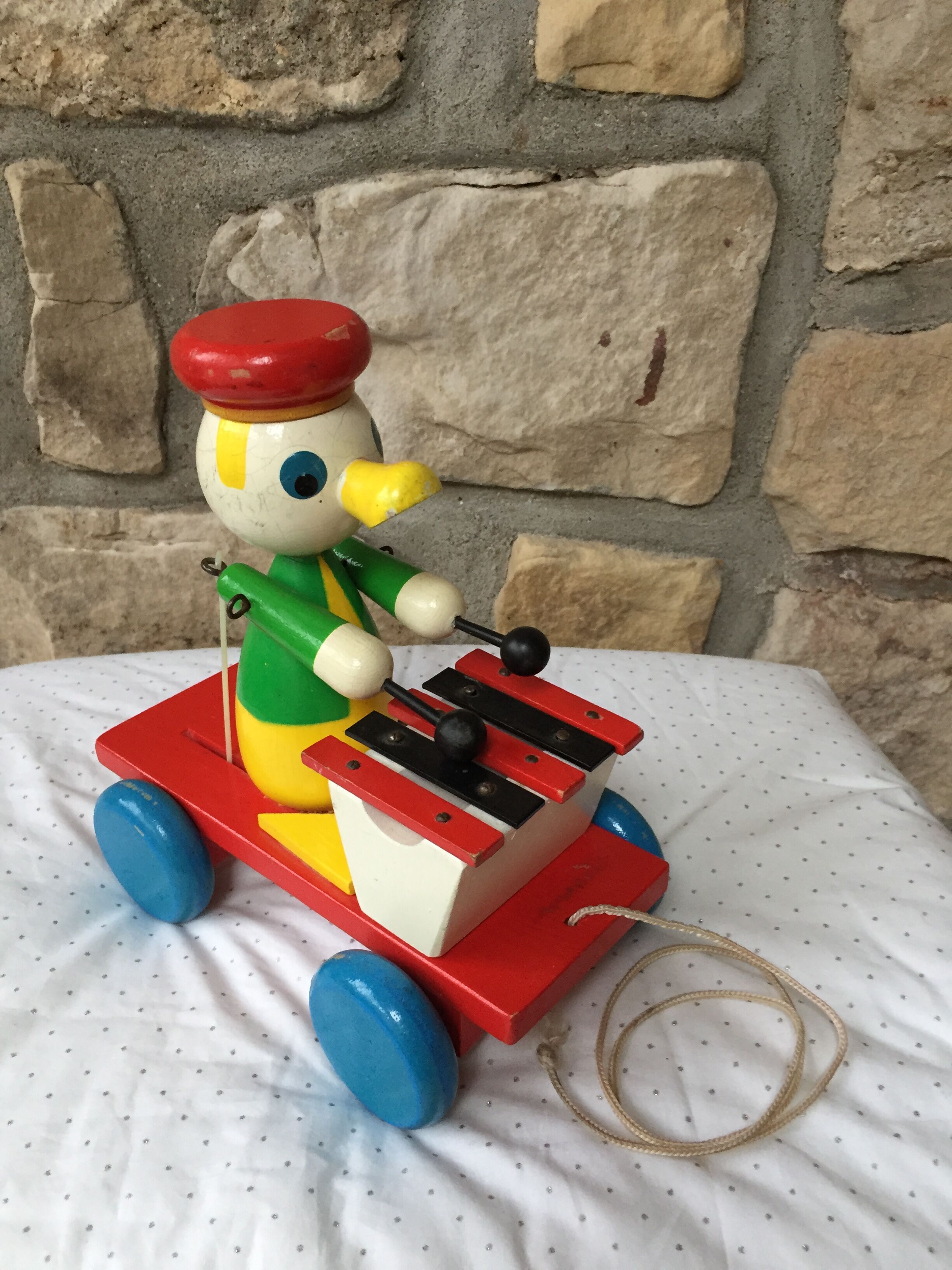 Old toy to shoot, duck and xylophone