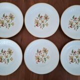 Porcelain soup plates from Chauvigny by Fernand Deshoulières