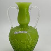 Vintage Opalina Fiorantina glass vase