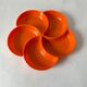 Vintage orange plastic flower dish