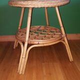 Vintage rattan table