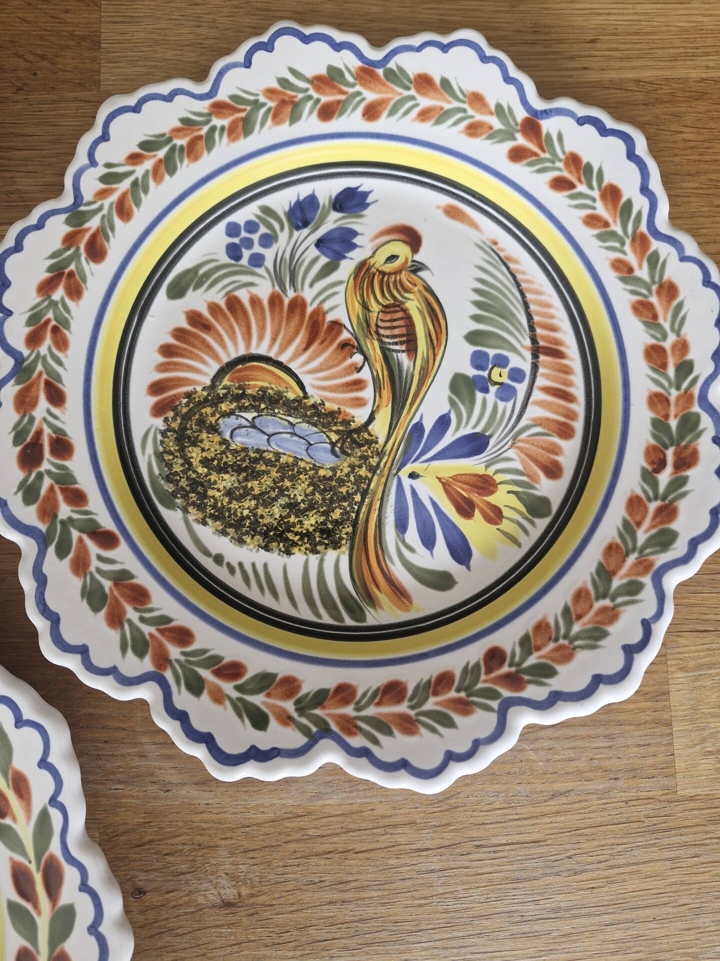 Set of 6 Breton plates