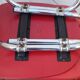 4 vintage Lafargue kitchen chairs in faux leather and chrome