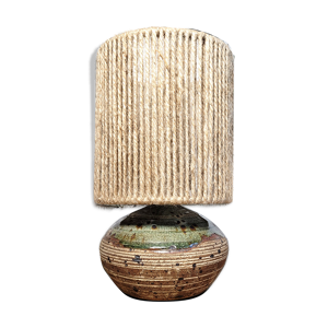 Lampe vintage en céramique - corde