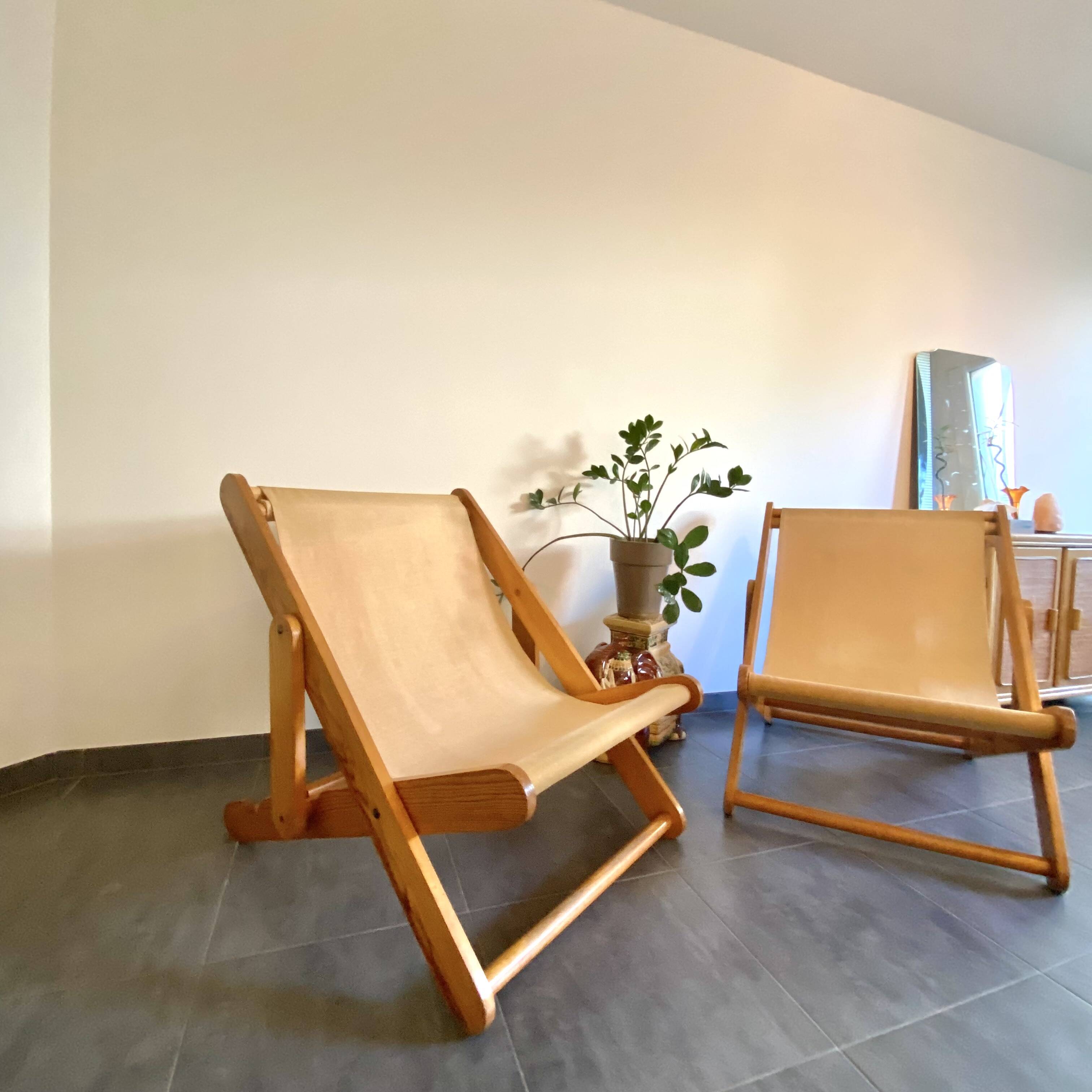 Paire de fauteuils lounge vintage de Pierre Beguet, 1970
