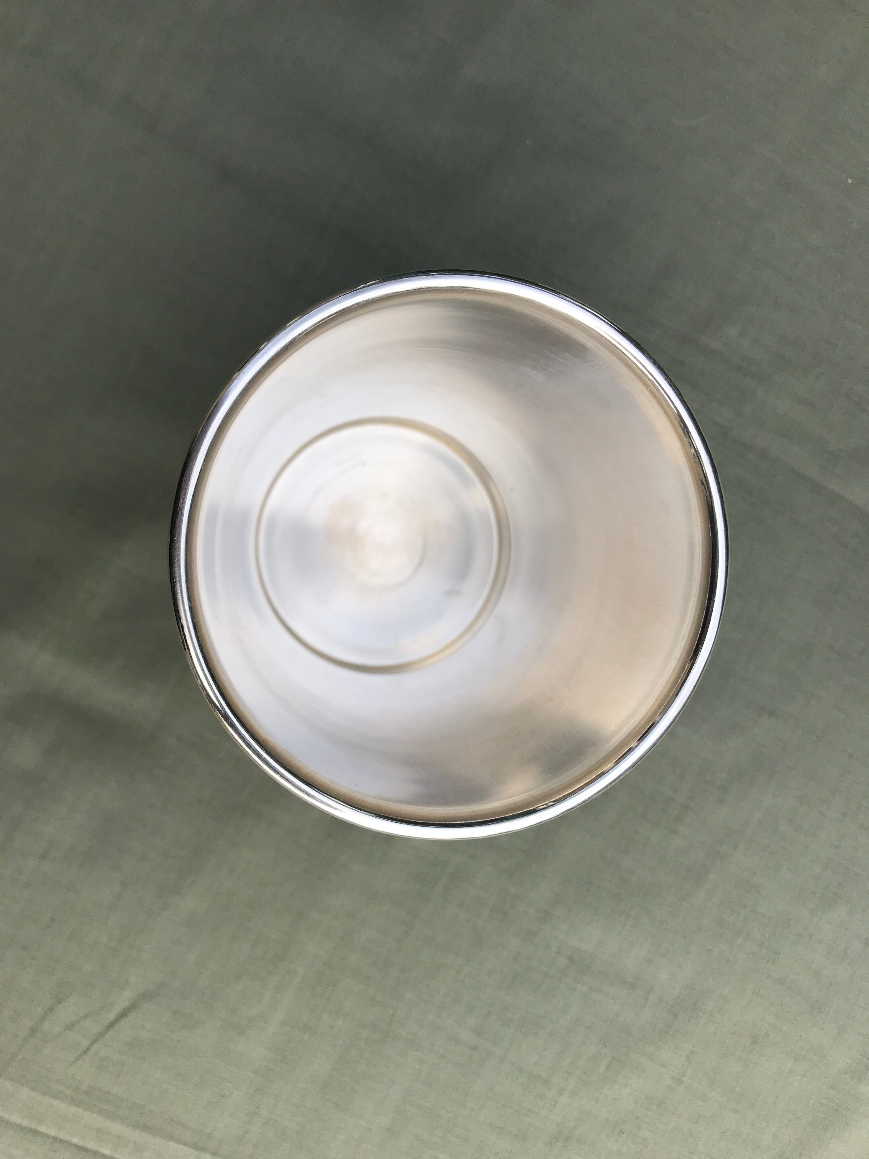 High silver metal timpani