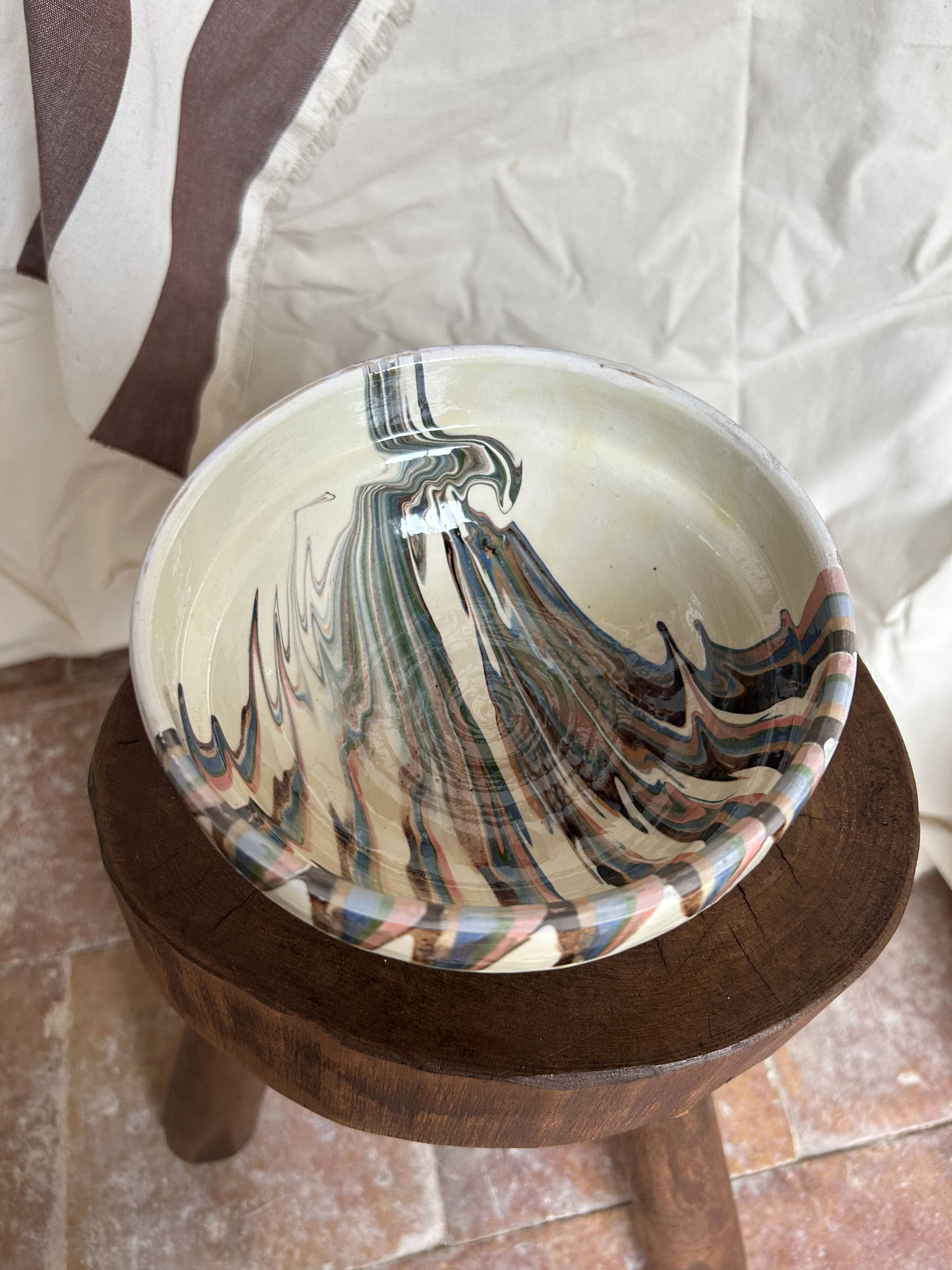 Painted terracotta bowl