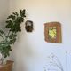 Brutalist organic mirror wood 1960s