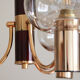 Lustre suspension 1970 globe verre fumé or design italien vintage seventies sciolari