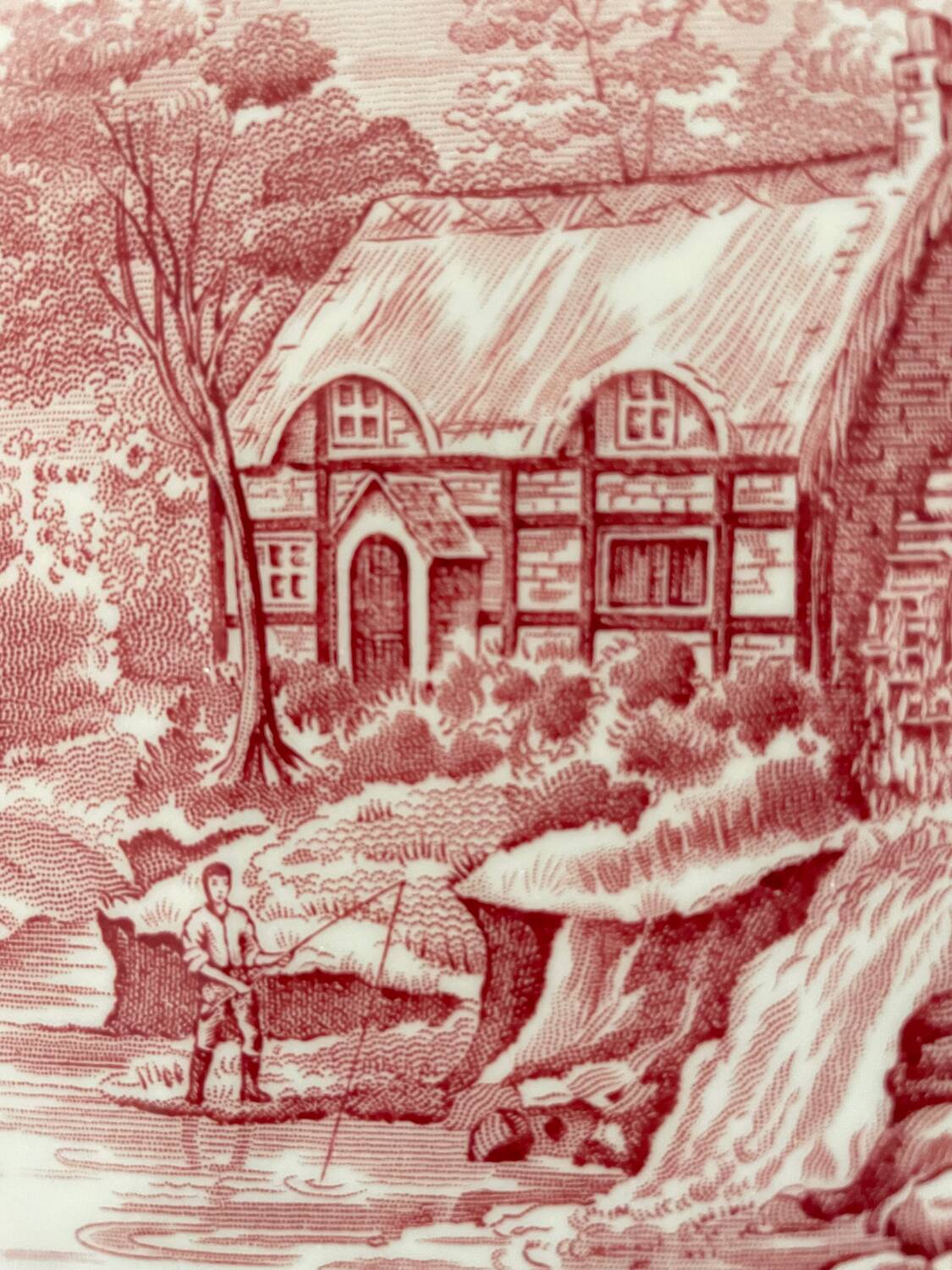 6 English Dinner Plates Alfred Meakin The Mill Staffordshire Diam 25 Cm