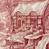 6 English Dinner Plates Alfred Meakin The Mill Staffordshire Diam 25 Cm