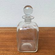 Bouteille en verre danoise vintage avec gravure