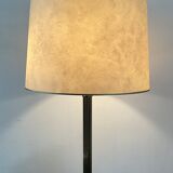 Empire style column lamp in bronze, opaline and marble