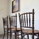 Set of 4 Fischel cane bistro chairs n019