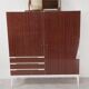 Commode vintage marron écru blanc