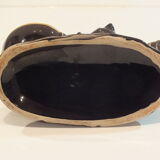 Black and gold ceramic squirrel pot cache from the 50s