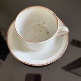 Tasse et soucoupe déjeuner en grès céram