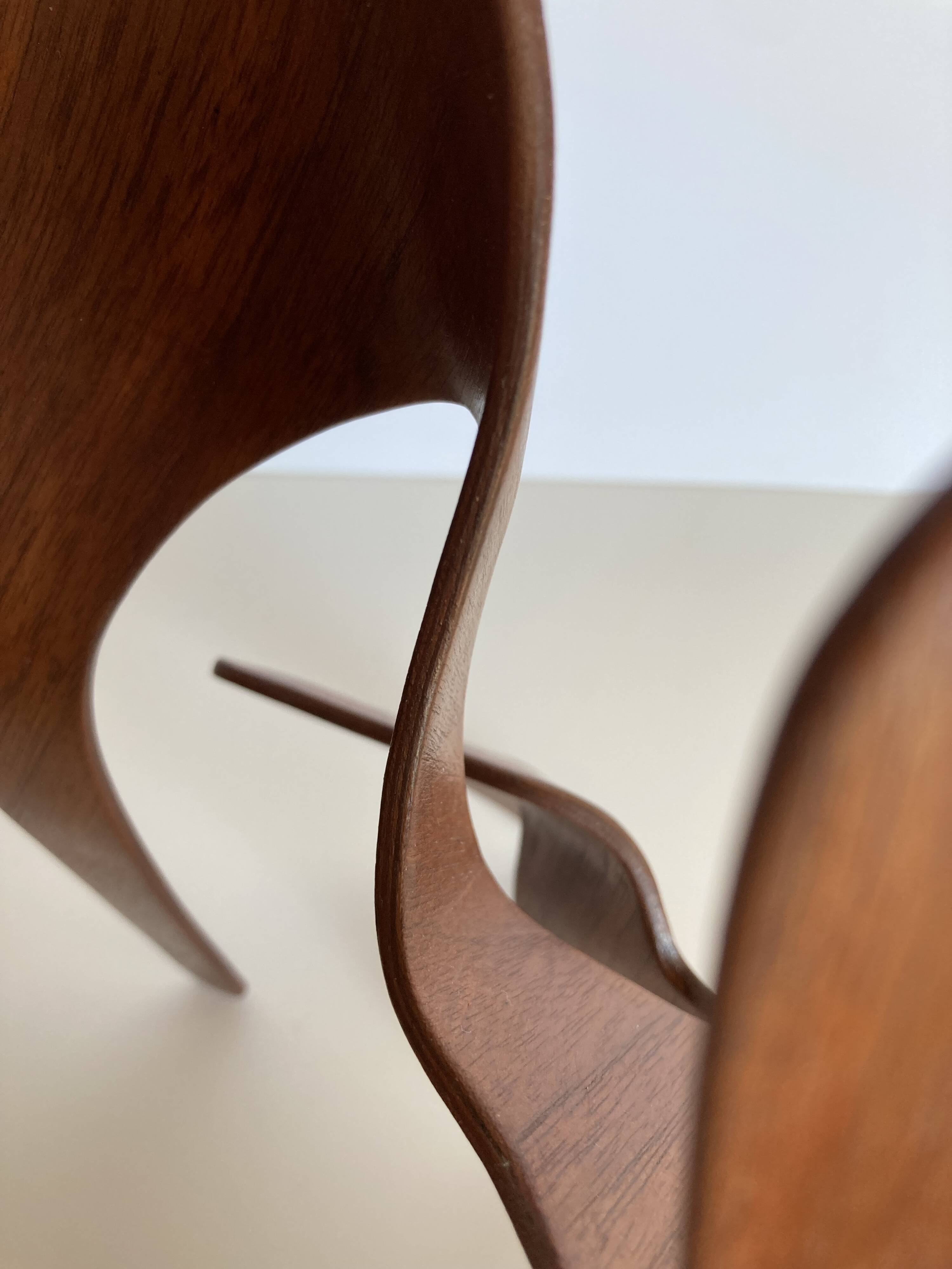 Mrs. Charles Eames_ The shadow does not bend, walnut plywood sculpture
