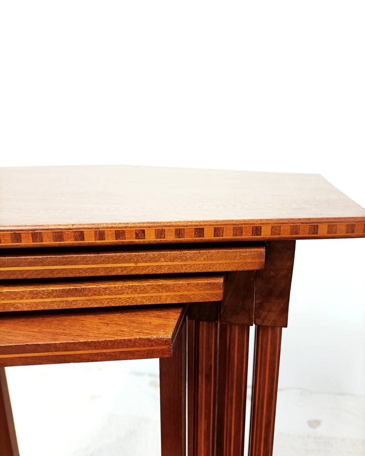 4 nesting marquetry tables