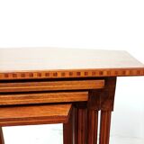 4 nesting tables in marquetry