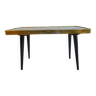 Petite table à vin ou basse vintage en céramique carrelée avec pieds évasés, 1950-60