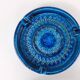 Aldo Londi Bitossi very large round ashtray Rimini blue enamel mid-century, 1950s