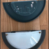 Wall lamp in green and bronze glass and metal made in Italy