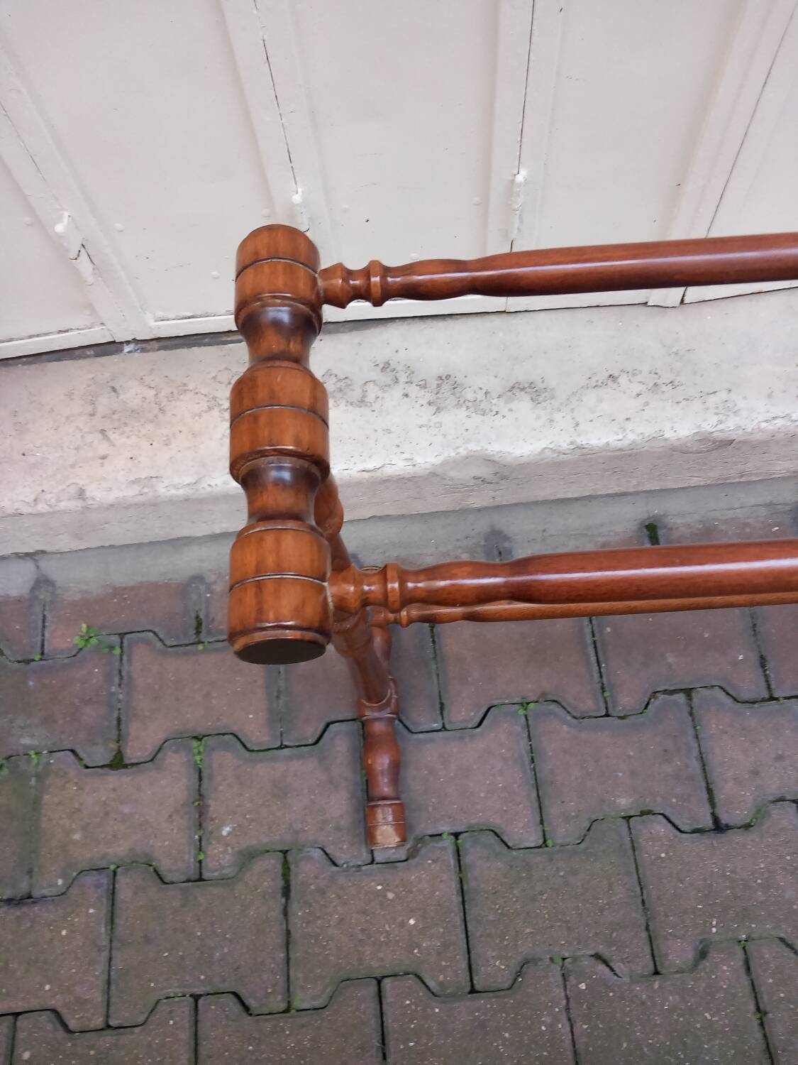 Vintage bamboo towel holder