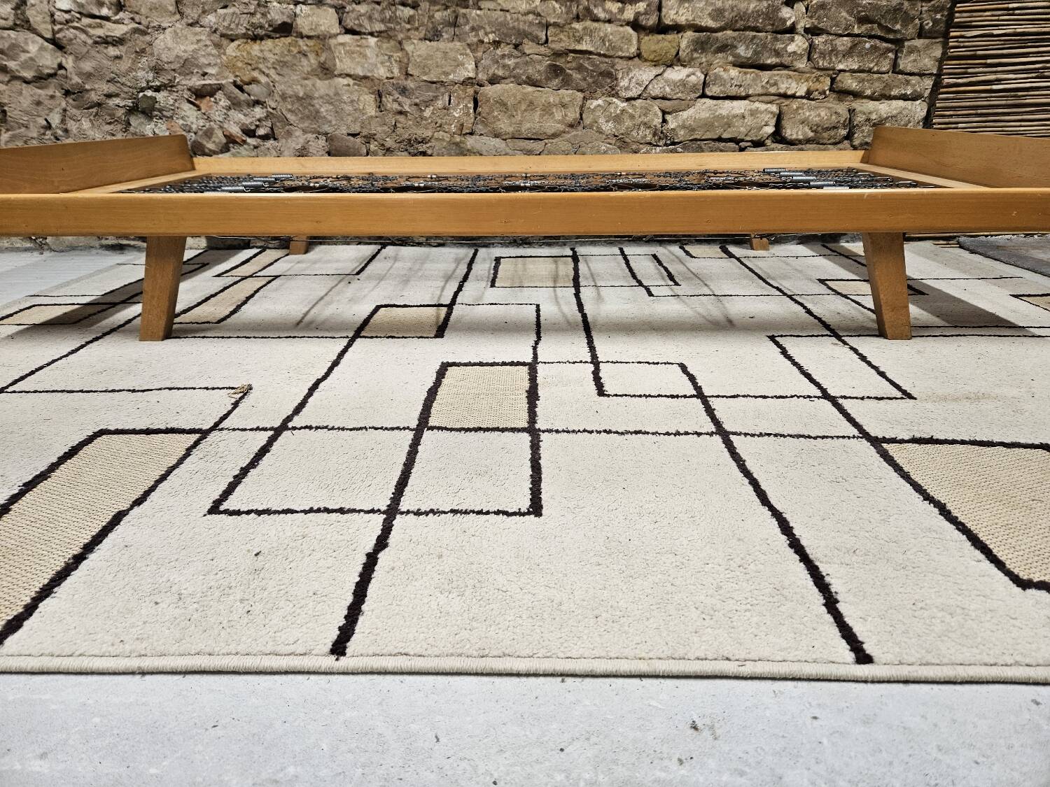 Vintage chaise longue daybed 1960"