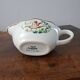 Digoin Sarreguemines sauceboat with hand-painted waterfowl decoration