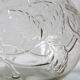 Vintage Glass Decanter / Roses Patterned Wine Carafe / Empoli  Italy  1950s