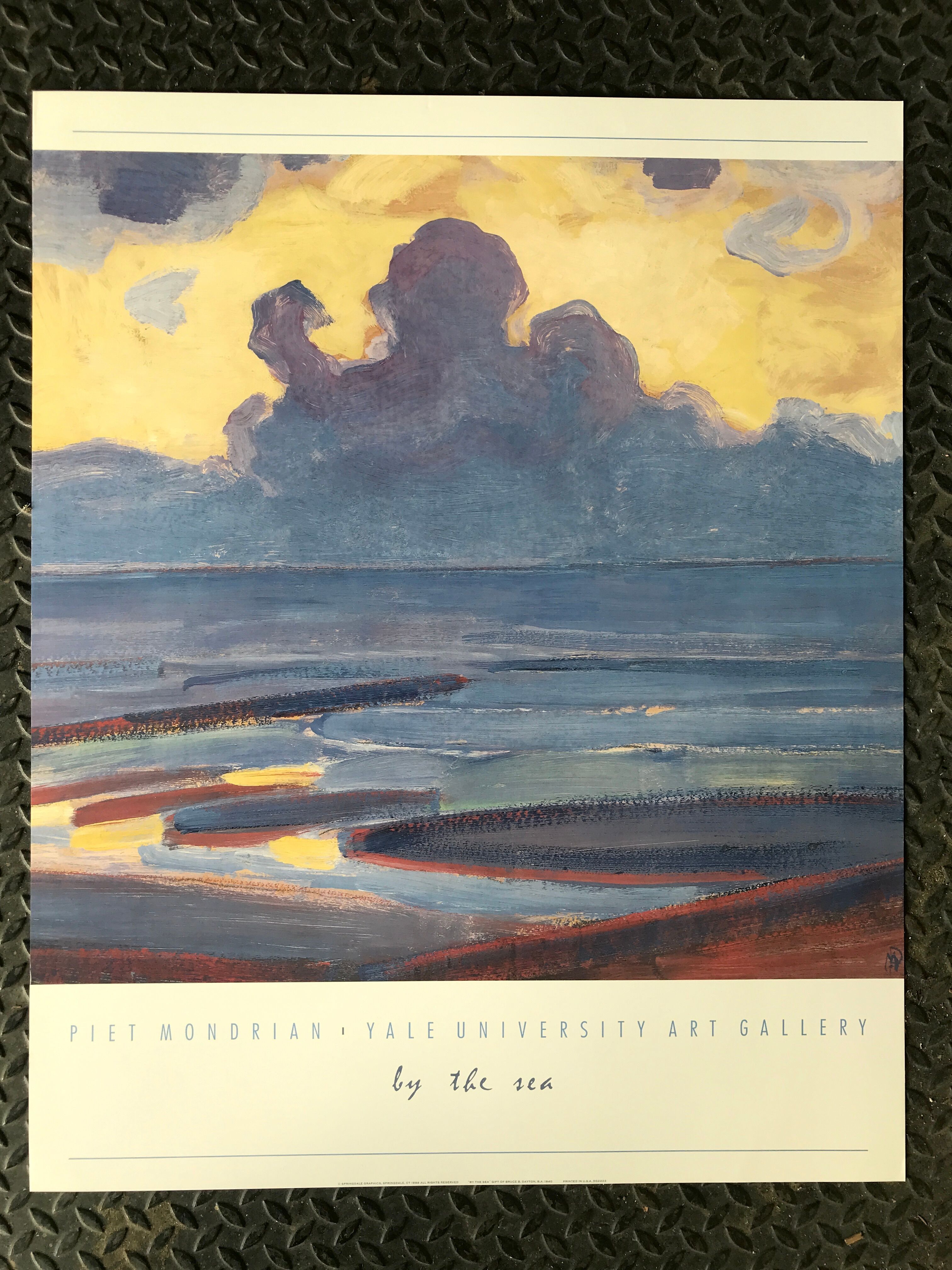 Original poster after Piet MONDRIAN, By the sea, Yale University, 1988