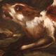 Peinture lombarde du XVIIe siècle, le berger avec ses chiens
