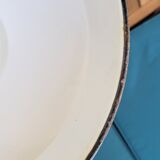 Pair of suspensions industrial lamp workshop lampshade in black enamelled metal