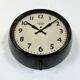 Vintage brown bakelite electric wall clock from smiths sectric, 1950s