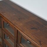 Vintage Dutch Pine Haberdashery Shop Cabinet, Mid-Century