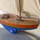 Basin sailboat "Tirot 500" navigable wood, antique toy with pretty vintage colors