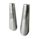 Pair of aluminum candle holders from the 80s