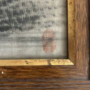 Ancient Japanese drawing on canvas