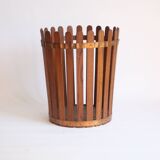 Mid century modern wooden paper bin, 1950s