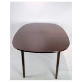 Dark Mahogany Dining Table Designed by Ole Wancher Made by P. Jeppesen
