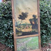 Mantelpiece mirror with bergère